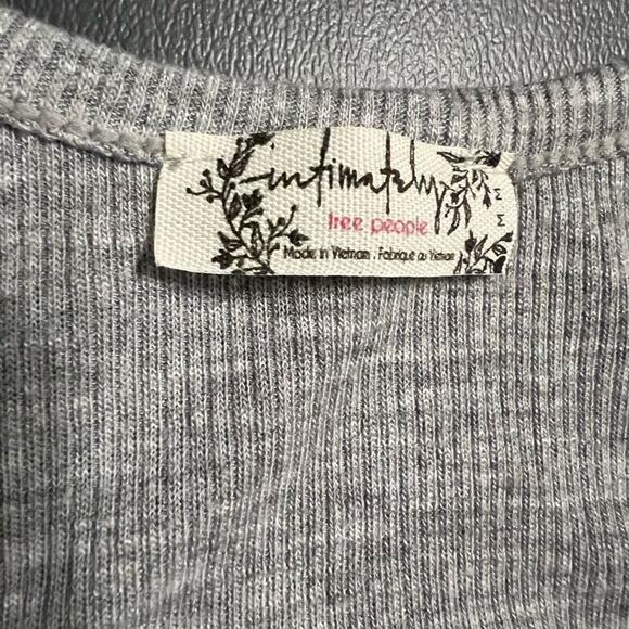 Free People Intimately Ribbed Gray Swing Tank Top Sz Small - Picture 4 of 8